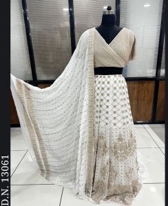 Designer Dupatta Mono Net Sequins with Cotton Thread