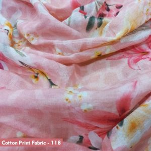 Hibiscus Flower Cotton Print Fabric