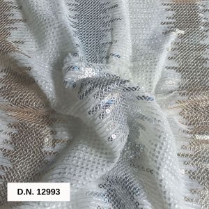 Luxury Allover Sequins Georgette Fabric in Gold & Silver for Elegant Apparel