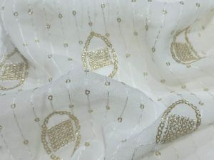 Madhav fashion Glitter Sequins Embroidered Fabric