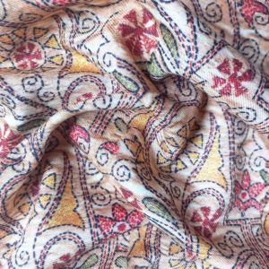 Poly Pashmina Printed fabric