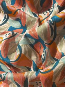 Printed dola silk fabric for garment