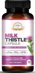 Milk Thistle Extract Silymarin 500mg/Serve 60 Vegetarian Capsules Qasmi Ayurveda