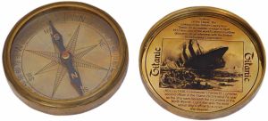 Gold Brass Nautical Compass