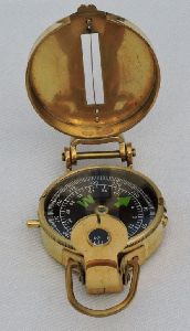 Gold Nautical Military Pocket Compass