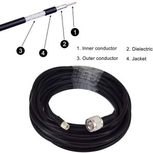 LMR 400 Ultra Low Loss RF Coaxial N Male to SMA Male Connector - For Router - 35 Meter