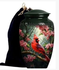 Cardinal bird Designs Cremation Urn