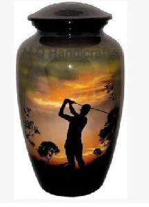 Designer Golfer Printed Cremation Ash Urn