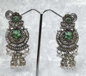 Beautiful Oxidize Jhumki Earrings by Kalakriti Gallery