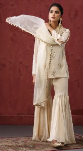 Ivory Woman Sharara Set