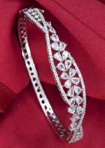 Zevarly Blossom Silver Plated AD Bracelet