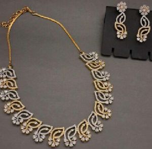 Zevarly Malini AD Choker Necklace