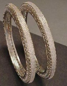 Zevarly Rakshanda Anti Tarnish Silver Plated Designer Bangles