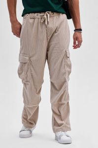 BEIGE BAGGY FIT Mens CARGO Pants