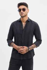 BLACK STRIPES SLIM FIT SHIRT