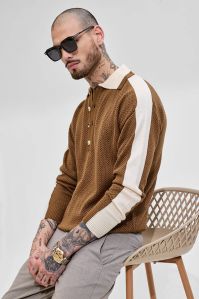 BROWN COLOUR POLO Men T-SHIRT