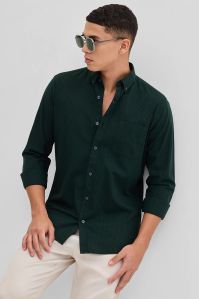 DARK GREEN CHECKS Mens SLIM FIT SHIRT