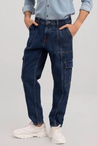 HIP HOP BLUE BAGGY Mens CARGO JEANS