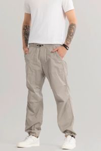 LIGHT GREY Mens PARACHUTE PANTS