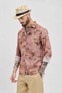 MAUVE ABSTRACT Mens SLIM FIT SHIRT