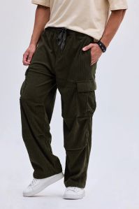 OLIVE BAGGY FIT Mens CARGO Pants