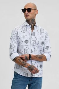 WHITE Mens SLIM FIT SHIRT