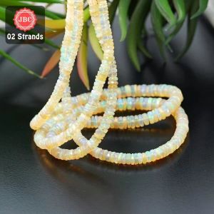 ETHIOPIAN WELO OPAL FACETED WHEEL GEMSTONE BEADS