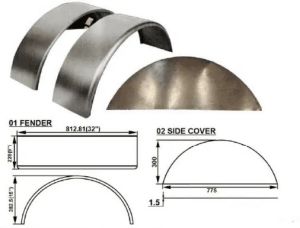 Trailer Fender with side Cover