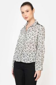 women FULL SLEEVES BUTTON DOWN GEORGETTE SHIRT