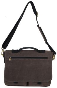 Brown Waxed Canvas Messenger Bag