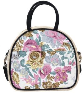 Floral Print Canvas Utility Bag