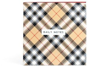 DAILY NOTES GINGHAM PATTERN - JOTTER NOTEPAD