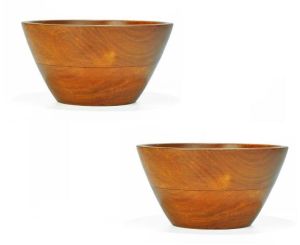 Wooden Bowl Salad Solid Wood 6inch/ 500 ML JB2 Teak-2PC