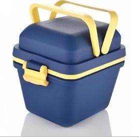 3 COMPARTMENT LUNCH BOX WITH HANDLE & PUSH LOCK