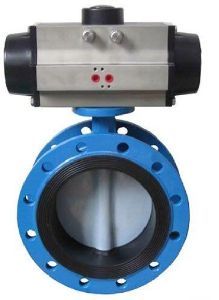 PNEUMATIC ACTUATED FLANGED BUTTERFLY VALVE