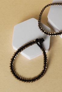 Raina Black Thread And German Silver Anklets for Women