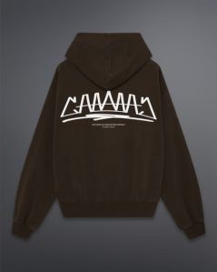 Mens Cannac Brown Oversized Hoodie