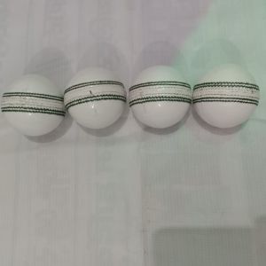 White Cricket Leather Ball