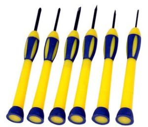 6 pcs plastic handle precision screwdriver set