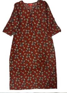 Juliet Ladies Rust 3/4th kurti JSL-21103