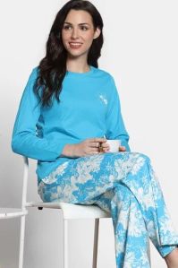 Juliet:Women Pure Cotton Long Sleeve T-Shirt and Lower Set