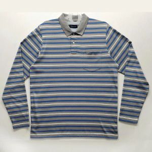 Mens Confidence Blue and White Stripe T - Shirt