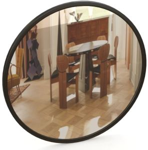 Black Round Mirror