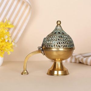 Brass Incense Burner Gold Plated