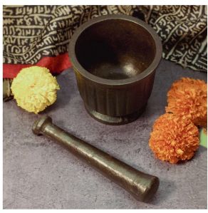 Cast Iron Khalbatta Mortar and Pestle