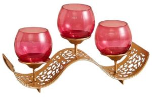 Iron and Glass Multi-Votive Holders