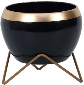 Luxury Metal Black & Gold Planter With Stand