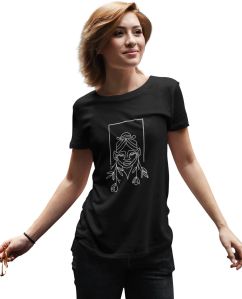 Printed Black Ladies T Shirts