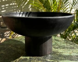 Fruit Bowl Longpi Black Pottery