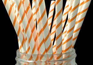 Colored Striped Paper Straws